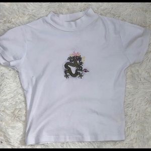 Brandy Melville dragon crop top